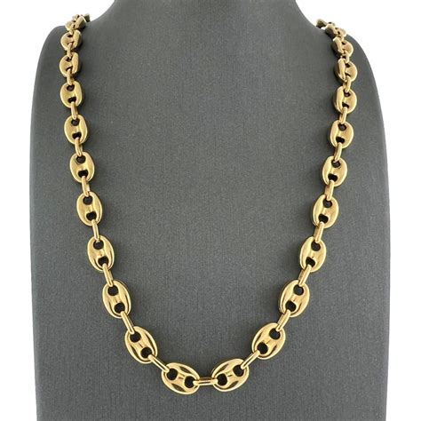 gucci gold chains|men's gucci link gold chain.